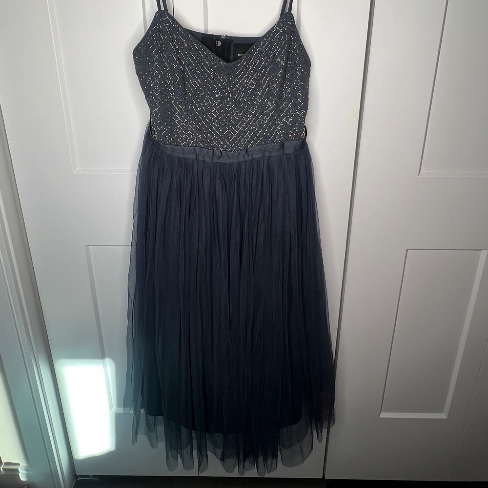 Needle & Thread Coppelia Ballerina Tulle Sequin Midi Dress Women's Size 10